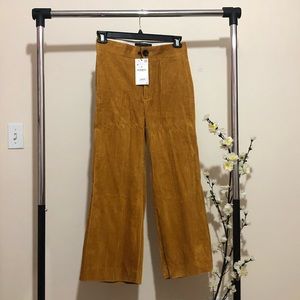 Zara Mustard Corduroy Pants